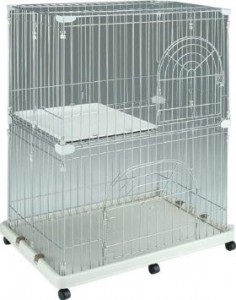 IRIS Wire Cat Cage, Silver